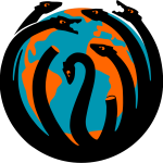 Ein Globus, der von einer Hydra umschlungen wird.